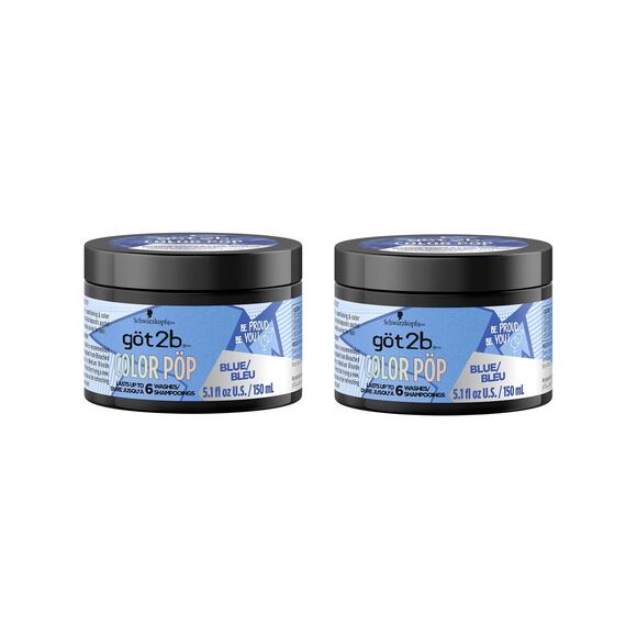 2 Pack Schwarzkopf got2B Color Pop Semi Permanent Hair Color Mask BLUE 5.1 oz ea - Picture 1 of 1